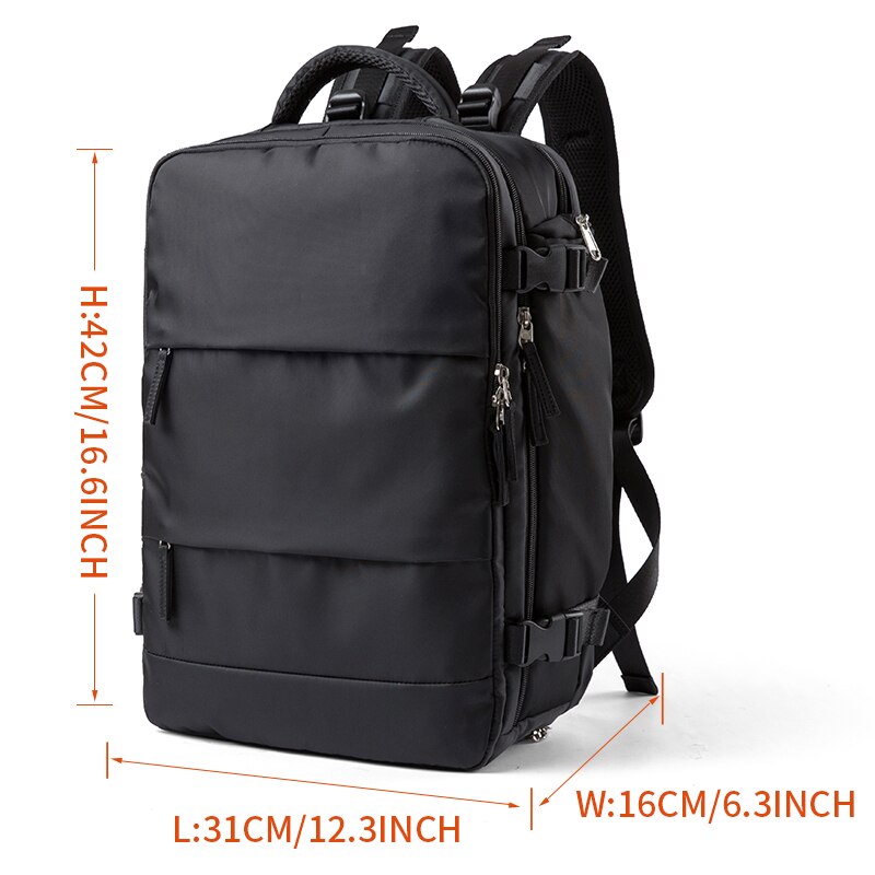 Women Multifunction Travel Large Capacity Backpack Ladies Weekend Outing Luggage With Wet Shoe Compartment 180° Open Way Bag