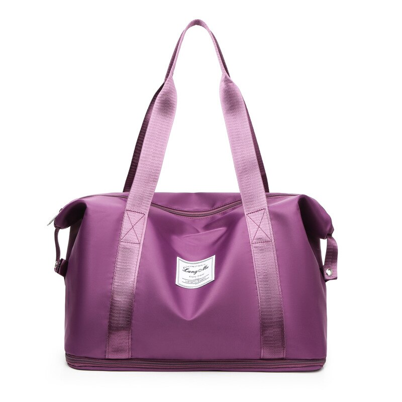 Fashionable Dry And Wet Separation One-Shoulder Carry-On Duffel Bag, Lady Large Capacity Extended Travel Bag