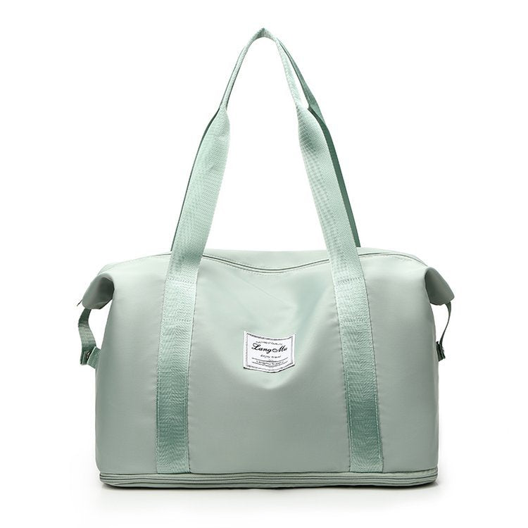 Fashionable Dry And Wet Separation One-Shoulder Carry-On Duffel Bag, Lady Large Capacity Extended Travel Bag