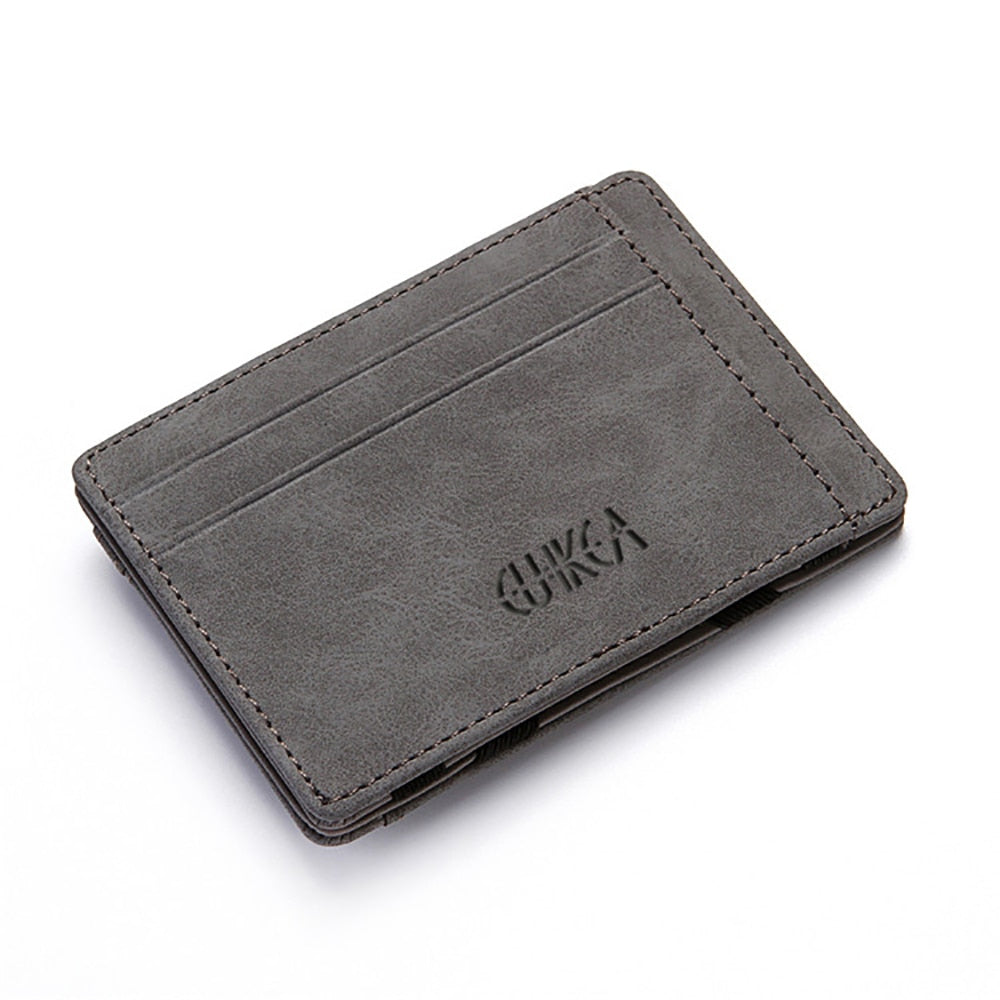 Ultra Thin Mini Wallet Men's Small Wallet Business PU Leather Magic Wallets High Quality Coin Purse Credit Card Holder Wallets