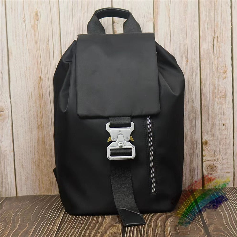 Black ALYX Backpacks Men Women 1:1 High Quality Bag Adjustable Shoulders 1017 9SM Alyx Bags Etching Logo Buckle