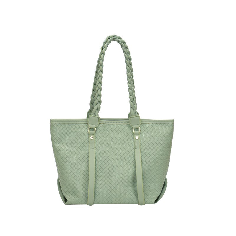 Knitting Shoulder Bags for Women Solid Black Totes Classic Elegant Package Luxurious Casual Handbags New Women Bags