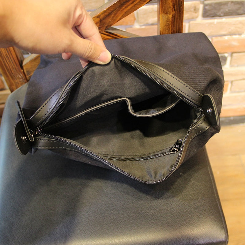 Xiao.P Casual Men's Handbag Vintage High Quality PU Leather Shoulder Bag Large Capacity Fashionable Men's Bag Unisex
