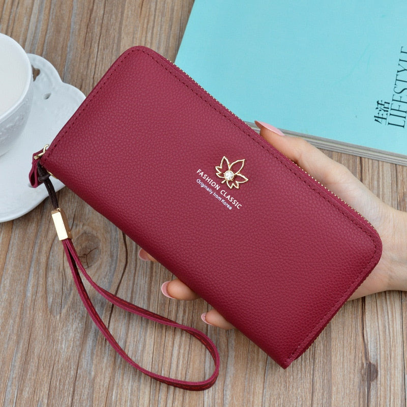 New Trends Wallets Women Luxury Brand Design Long Wallet Zipper Purses Female Short Coin Purse Credit Card Holder