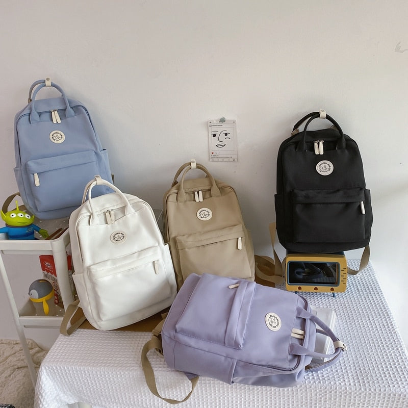 DCIMOR New Waterproof Nylon Women Backpack Female Multifunction Travel Bag Teenager Girls Korean Style Schoolbag Student Bookbag