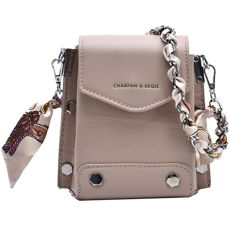 с доставкой Rivets PU Leather Crossbody Bags For Women Shoulder Handbags and Purses Female Travel Cross Body Bag