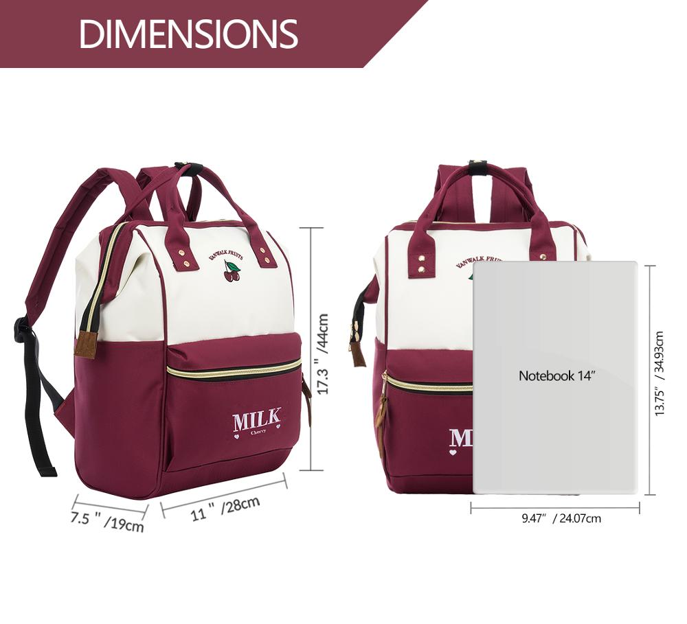 ZOMAKE Casual Hiking Camping Backpack Cute Travel Backpack for Women Girls With Wide Opening