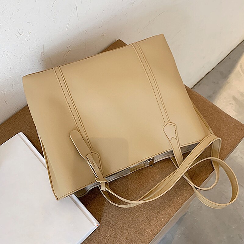 Women Leather Handbags Women's PU Tote Bag Large Capacity Female Shoulder Bags Solid Casual Women Bags Bolsas Femininas