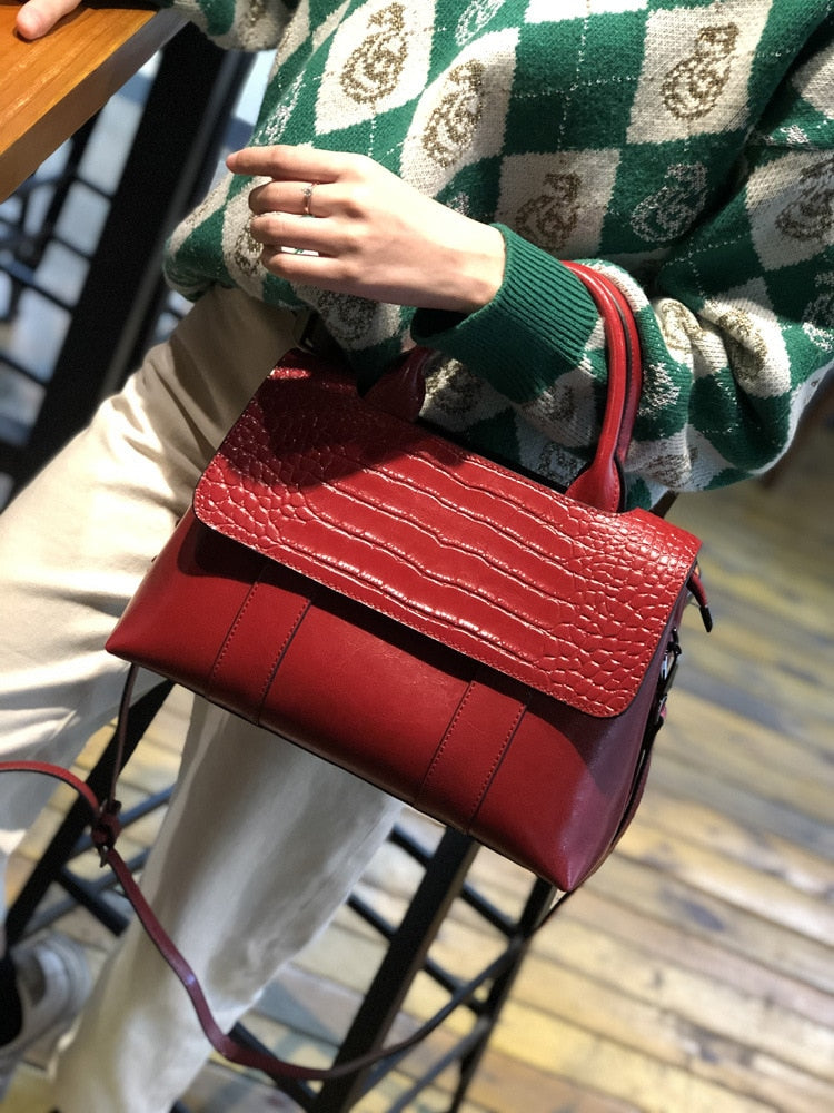 High Quality Women Bags Luxury Handbags Designer Fashion Casual Tote Genuine Cow Leather Lady Shoulder Bag Crossbody New