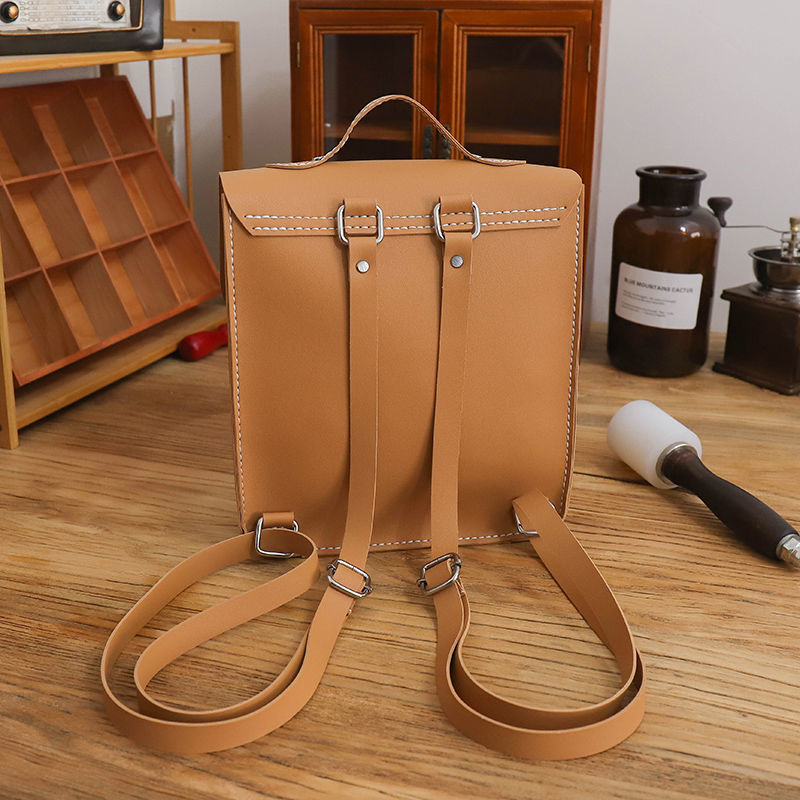Retro Handmade Backpack Shoulder Messenger Bag New Hand-Woven Bag Diy Material Back Cambridge Bag Homemade Gift