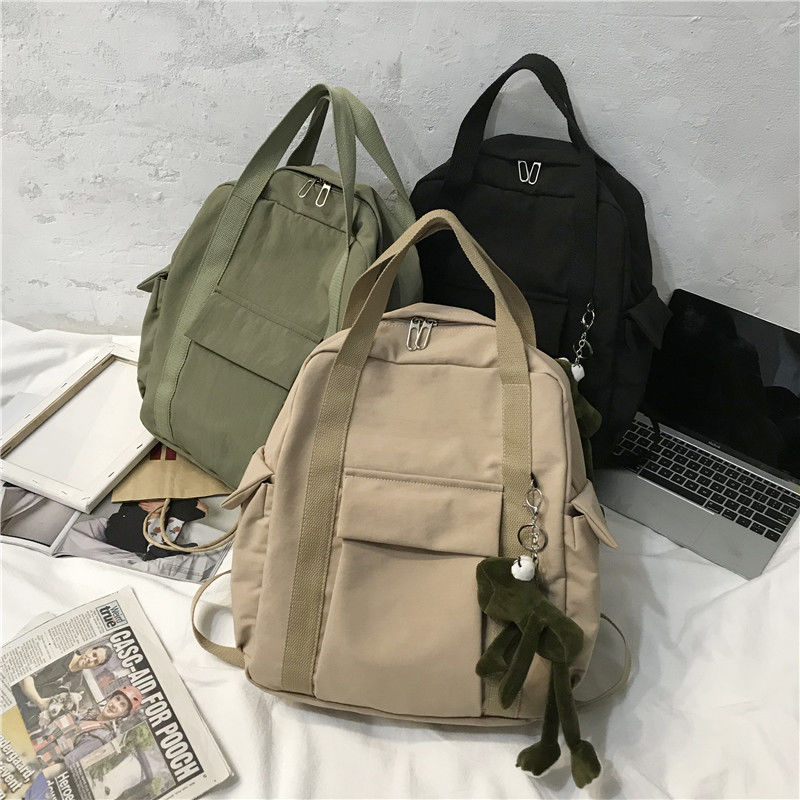 Backpacks Women Nylon Students Multi-pockets Safari-style Harajuku Ins Leisure Large Capacity Travel Bags Teenagers Chic Trendy