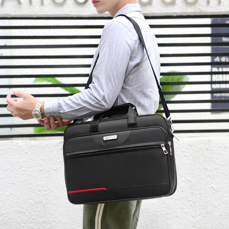 Men's Business Briefcase Weekend Travel Document Storage Bag Laptop Protection Handbag Material Organize Pouch Accessories Items