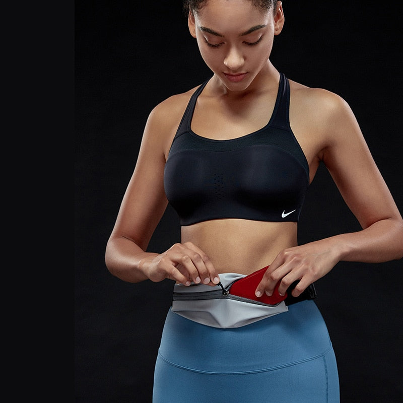 New Sports Running Waist Bag Casual Solid Zipper Elastic Waterproof Reflective Phone Case Leisure Sports Bag