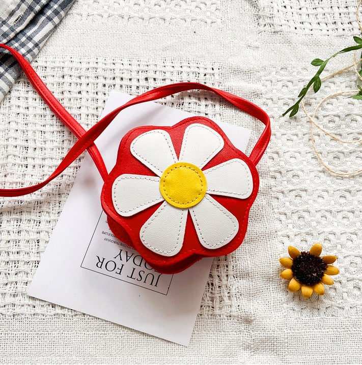 Lovely Children's PU Leather Red Messenger Bag Cute Girls Cartoon Shoulder Bags Princess Accessories Mini Coin Purse Handbags