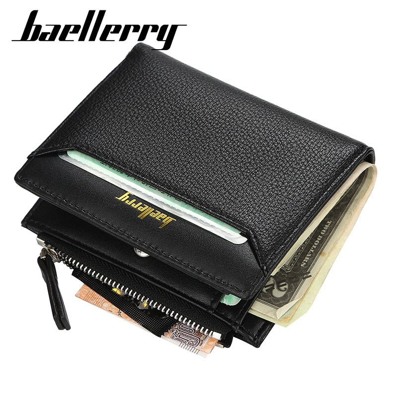 Fashion Men Wallets Small Wallet Men Money Purse Coin Bag Zipper Short Male Wallet Card Holder Slim Purse Pocket Wallet Clutch