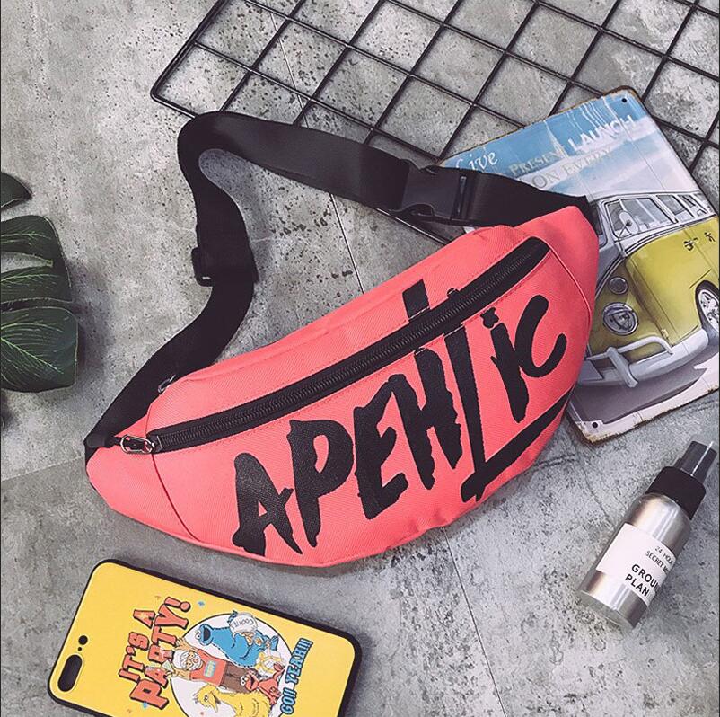 100% Brand New Letter Fanny Packs Hip-Hop Belt Bag Harajuku Shoulder Female Sling Chest Pocket Fashion Pocket Women Waist Bag