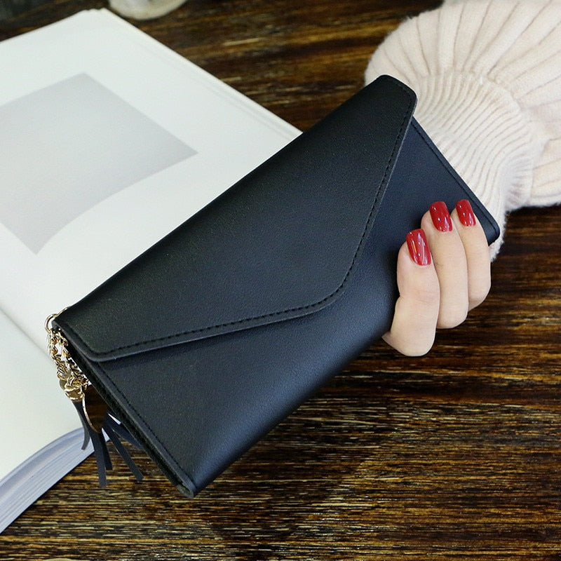 Long Tassel Wallet Women Purses Fashion Coin Purse Card Holder Wallets Female High Quality Clutch Money Bag PU Leather Wallet