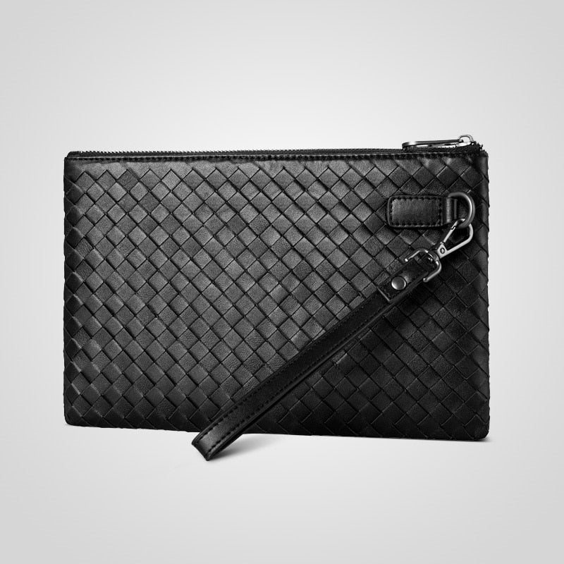 YILINSA 100% Sheepskin Genuine Leather Clutch Bag Men Wallet With Hand Strap Fashion Designer Soft Large Capacity Luxury Purse
