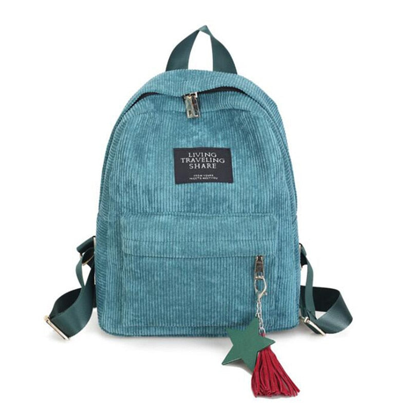 Women Mini Corduroy Backpack Female Eco Simple Canvas Backpacks Ladies Elegant Small Travel Bags Backpack For Teenage Girls