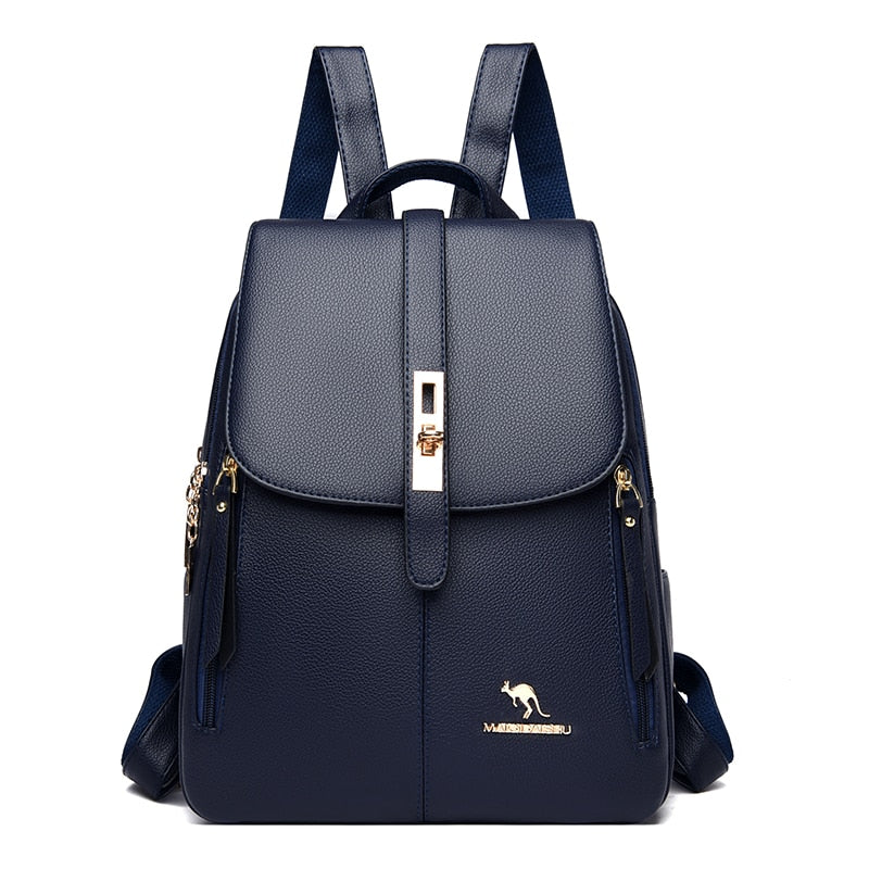 Winter Women Leather Backpacks Fashion Shoulder Bags Female Backpack Ladies Travel Backpack Mochilas School Bags For Girls