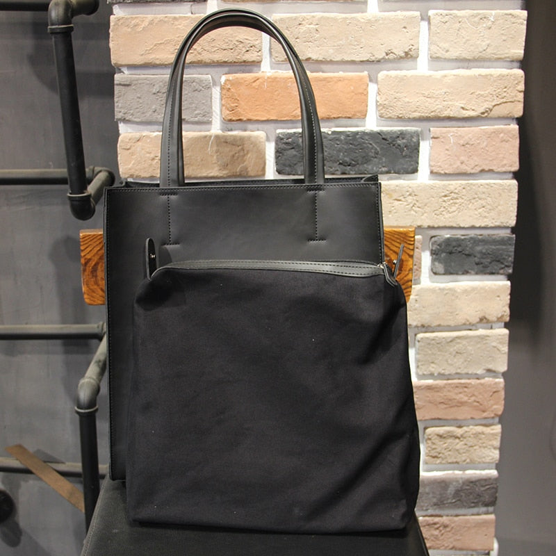 Xiao.P Casual Men's Handbag Vintage High Quality PU Leather Shoulder Bag Large Capacity Fashionable Men's Bag Unisex