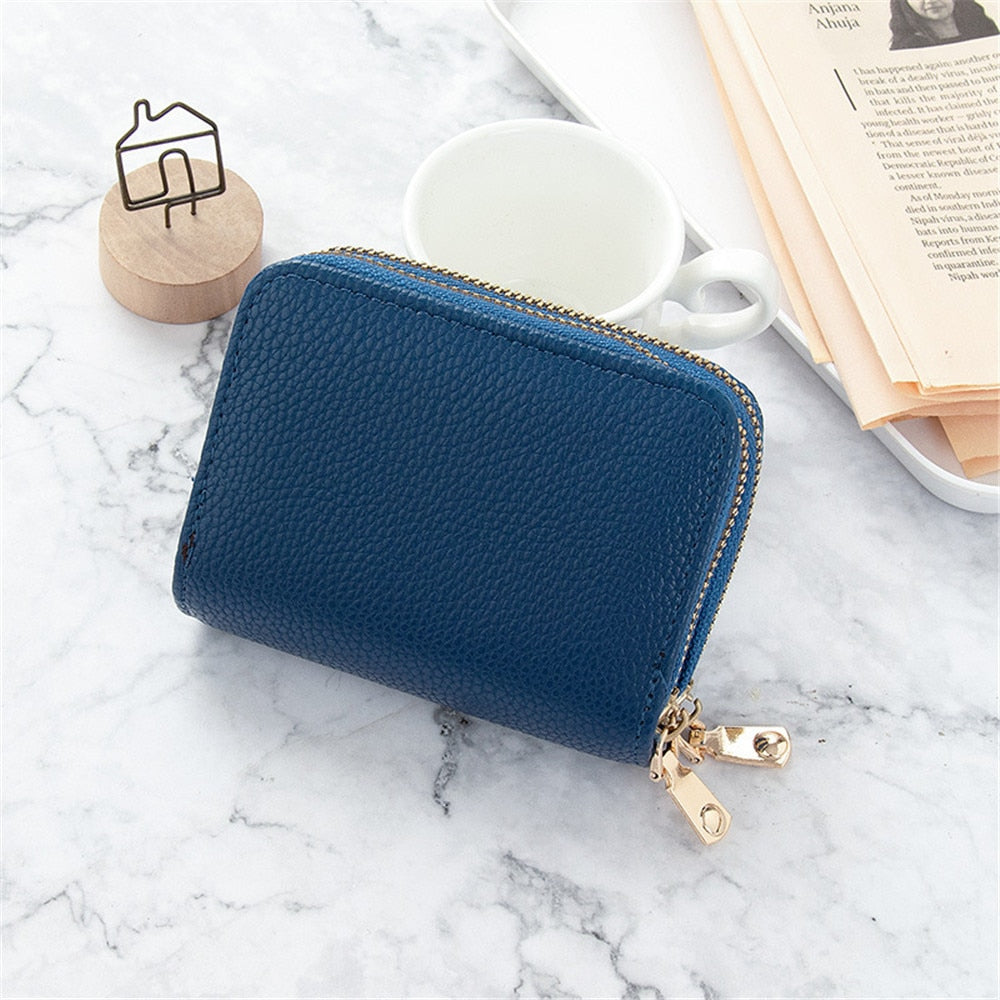 Women Men Wallets Zipper Mini Coin Purse PU Leather Lady Card Holder Men Card Case Multifunctional Leather Casual Purse