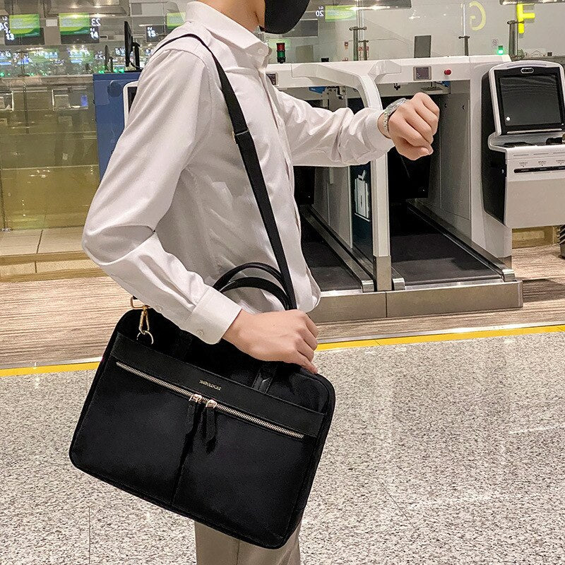 OYIXINGER Women's Briefcase Business Tote Messenger Bags For Female A4 Document Storage 13 14 15 Inch Laptop Bag For Macbook Hp