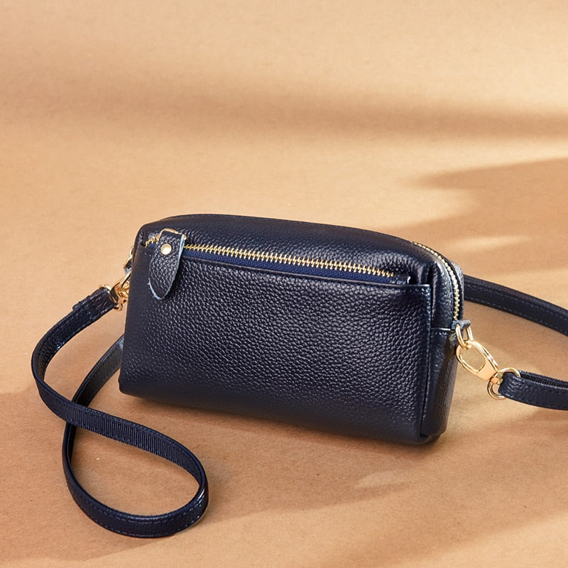 Genuine Leather Real Fashion Women Bag High Quality Shoulder Bag Small Women's Cross Body Messenger Bag Crossbody Purse
