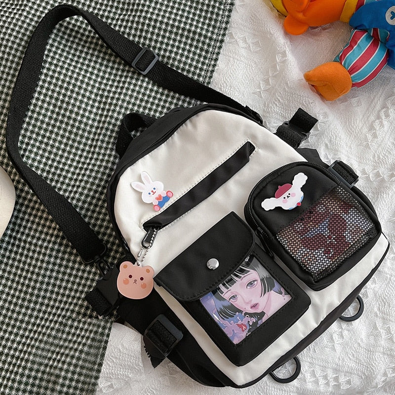 Summer Small Backpack Bag Women Cute Children's School Bags for Teenagers Female Ins Outing Dual-purpose Travel Backpacks Ladies