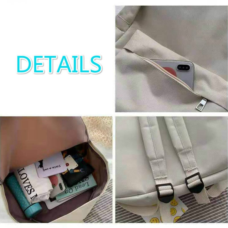 Backpacks Women Oxford Large Capacity Solid Unisex Fashion All-match Leisure Travel Bags Waterproof Backpack Students Chic Daily