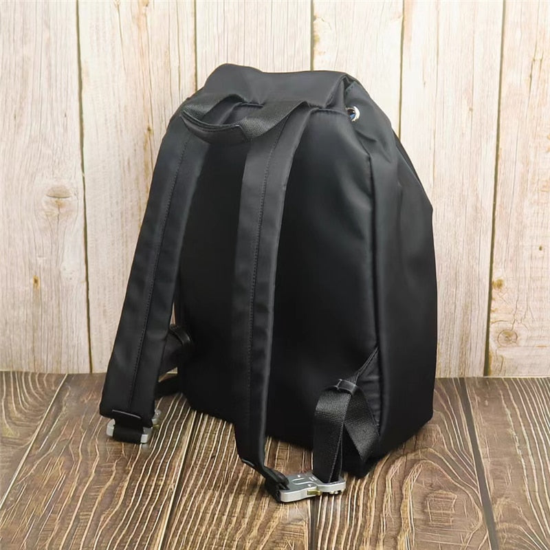 Black ALYX Backpacks Men Women 1:1 High Quality Bag Adjustable Shoulders 1017 9SM Alyx Bags Etching Logo Buckle