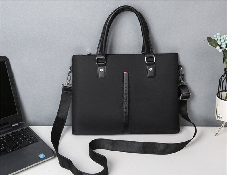 Men's Briefcase Oxford Water Proof Handbag Causal Man' Shoulder Bag Crossbody Bag 14 Inch Laptop Case Travel Bag for Man