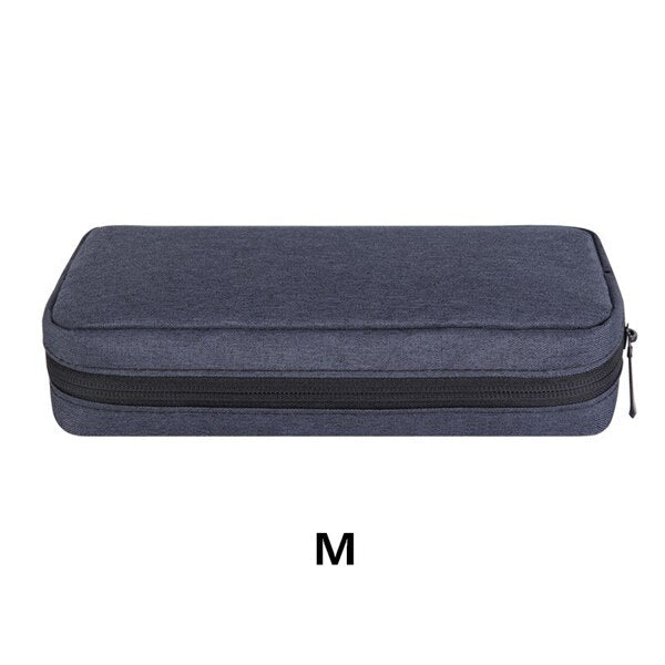 PURDORED 1pc Portable Waterproof USB Cable Earphone Storage Bag Digital Accessories Organizer Bag Unisex Makeup Bag Travel Pouch