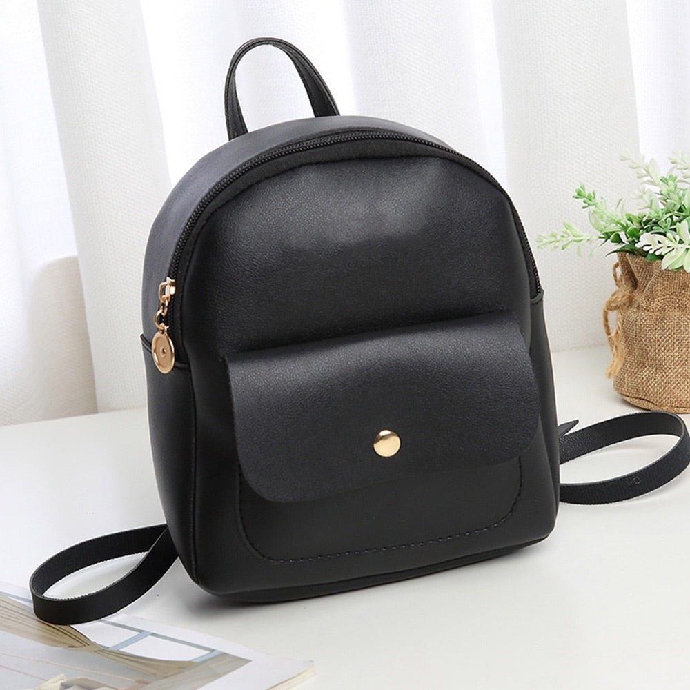 Women's Backpack PU Leather Backpacks Waterproof Rucksack Vintage School Bags For Girls Mochila Mujer Casual Bolsas Feminina