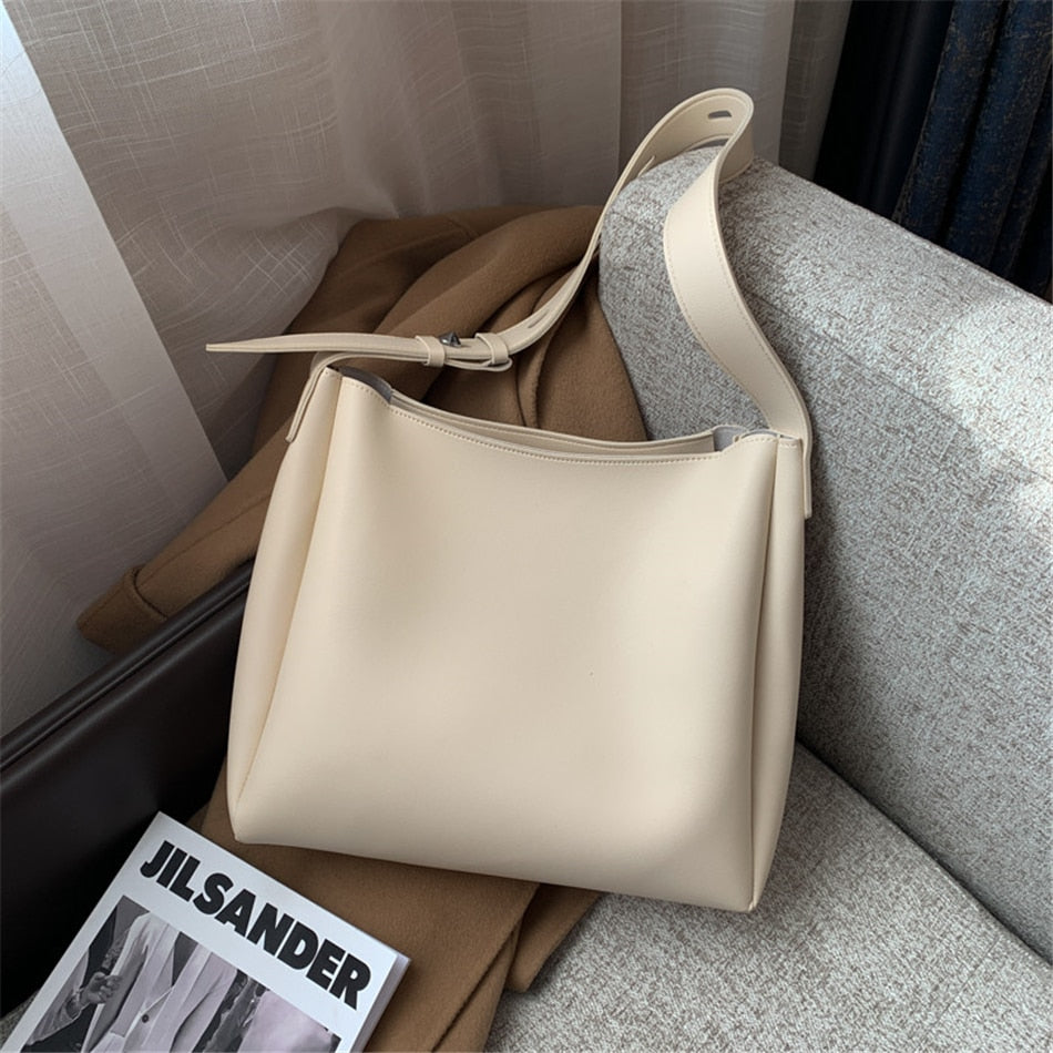 2 Sets Casual Tote Bags PU Leather Shoulder Bags for Women Fashion Female Travel Bag Designer Luxury Lady Underarm Bag Brand Sac