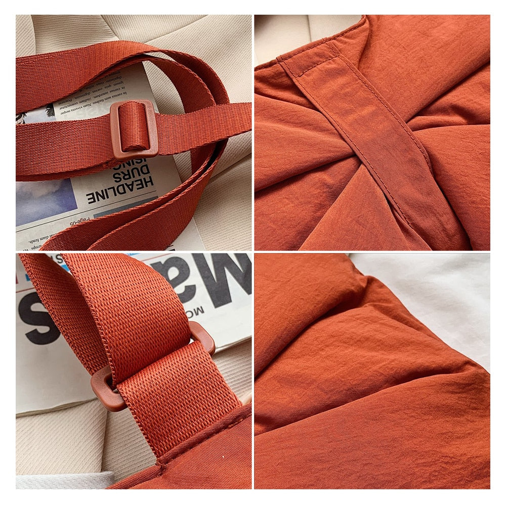 Solid Color Big Bow-Knot Shoulder Bags for Women Chic Luxury Designer Handbags Office Ladies Casual High Capacity Messenger Bag