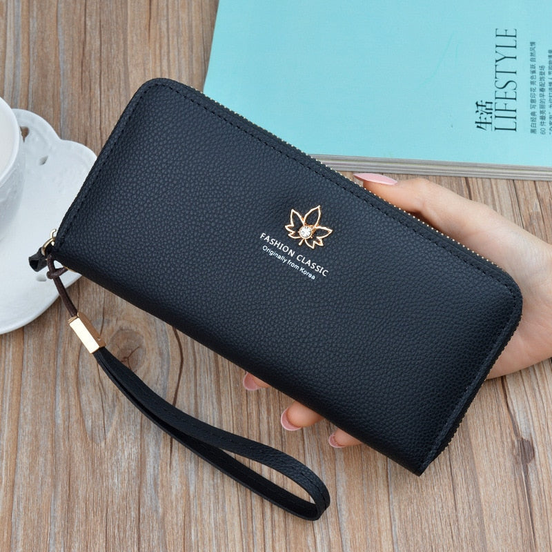 New Trends Wallets Women Luxury Brand Design Long Wallet Zipper Purses Female Short Coin Purse Credit Card Holder