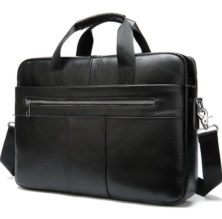 Genuine Leather business briefcase single shoulder crossbody bags men's bag simple large-capacity portable briefcase