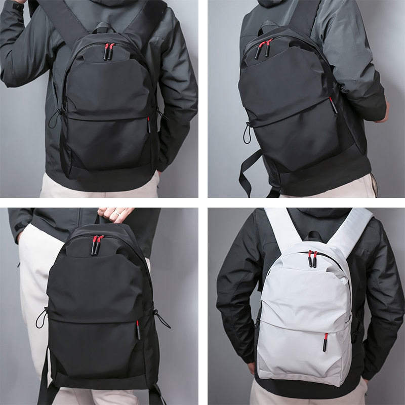 Multifunction Waterproof Backpack Men Luxury Student School Bags Notebook Backpacks Casual Pleated 15.6 Inch Laptop Bag For Men