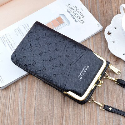 Women Bag Big Screen Phone Bag Women's Wallet Long Zipper Shoulder Bag Fashion Messenger Bag Coin Purse Leather Crossbody Wallet