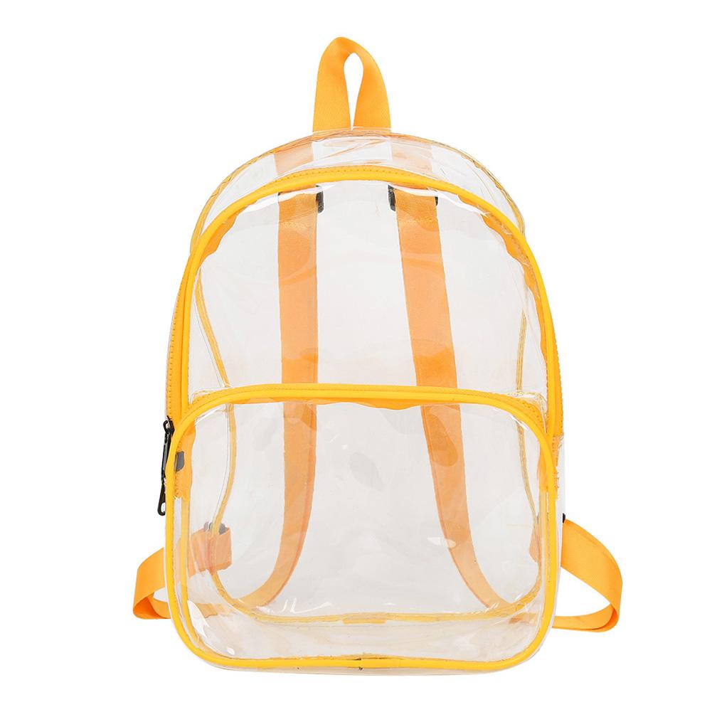 Transparent Backpacks Casual PVC Dual Shoulder Bags Travel Women Large Capacity Rucksacks Teenage Girls School Bags