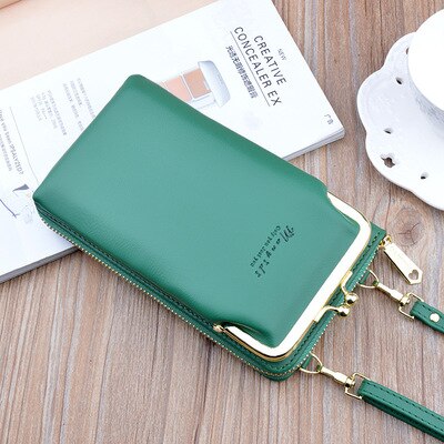 Women Bag Big Screen Phone Bag Women's Wallet Long Zipper Shoulder Bag Fashion Messenger Bag Coin Purse Leather Crossbody Wallet
