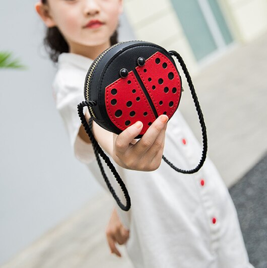 Lovely Children's PU Leather Red Messenger Bag Cute Girls Cartoon Shoulder Bags Princess Accessories Mini Coin Purse Handbags