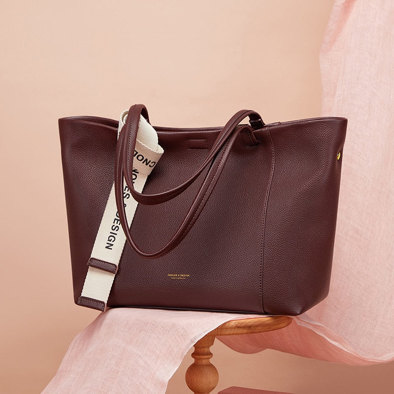 Cnoles Fashion Women Bucket Shoulder Bag Female Split Cow Leather Large Capacity Tote Bag Lady Handbags Messenger Bags