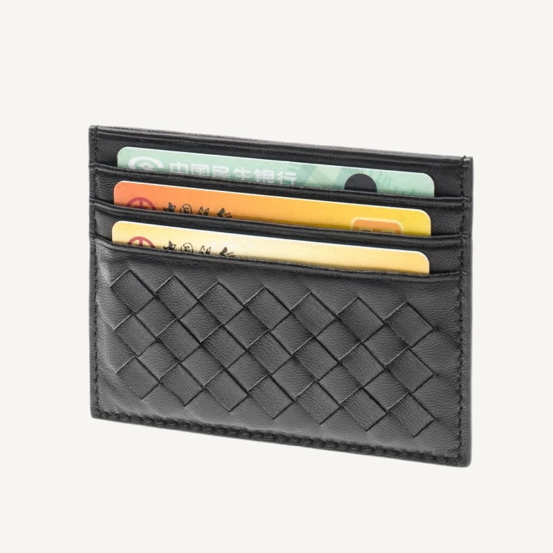 100% Leather Credit Card Men's Ultra-Thin Brand Business Card Multiple Card Slots Anti-Degaussing Simple fashion Women Card bag