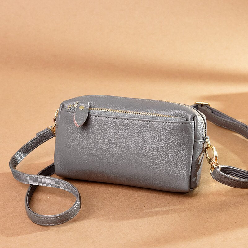 Genuine Leather Real Fashion Women Bag High Quality Shoulder Bag Small Women's Cross Body Messenger Bag Crossbody Purse