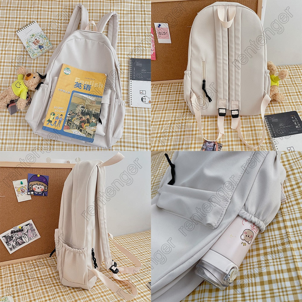 Trendy Women Laptop Purple College Bag Lady Kawaii Nylon Book Backpack Fashion Cute Girl Travel Bag Cool Female School Backpacks