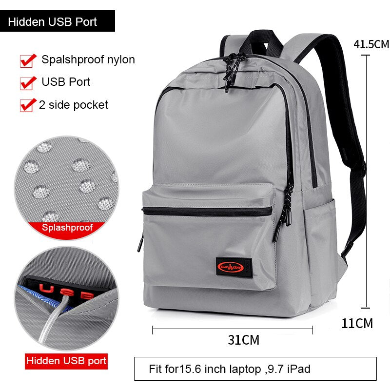 men's New Arrival 14 15 16 inch Male Mochila for Men Fashion Trend School College Casual Bag Simple Travel Student Backpacks