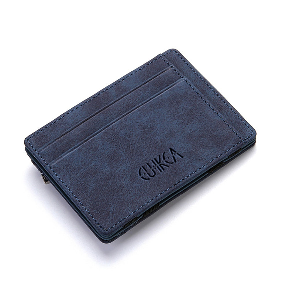 Ultra Thin Mini Wallet Men's Small Wallet Business PU Leather Magic Wallets High Quality Coin Purse Credit Card Holder Wallets