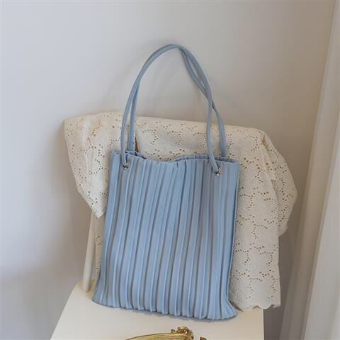Shoulder Bags Women Solid Pleated Sweet Simple Large Capacity New Stylish All-match Designer Casual Totes PU Leather New Fashion